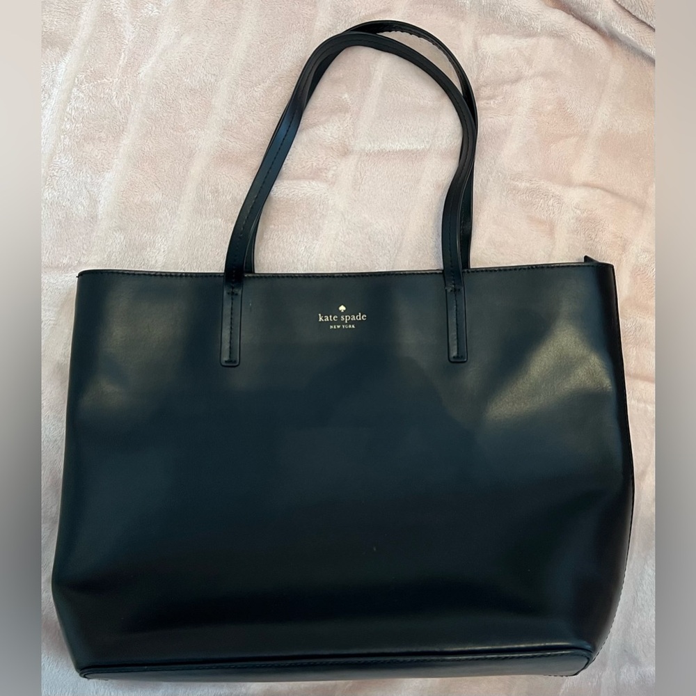 ✨Kate spade large leather black tote bag/purse✨
